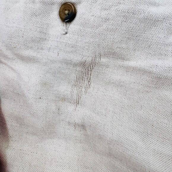 St. Johns Bay Men's Linen-Cotton Blend Straight Pants 40W x 30L Beige High Rise - Picture 13 of 14